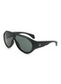 Main View - Click To Enlarge - MONCLER EYEWEAR - Sport Injected Frame Pilot Sunglasses