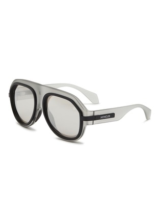 Main View - Click To Enlarge - MONCLER EYEWEAR - Sport Injected Frame Pilot Sunglasses