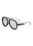 Main View - Click To Enlarge - MONCLER EYEWEAR - Sport Injected Frame Pilot Sunglasses