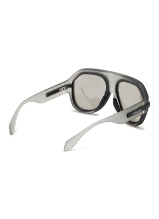 Figure View - Click To Enlarge - MONCLER EYEWEAR - Sport Injected Frame Pilot Sunglasses