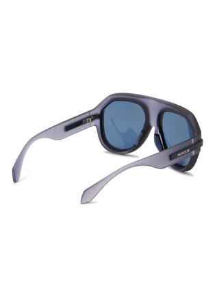 Figure View - Click To Enlarge - MONCLER EYEWEAR - Sport Injected Frame Pilot Sunglasses