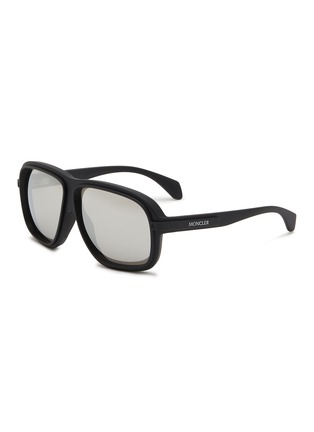 Main View - Click To Enlarge - MONCLER EYEWEAR - Sport Injected Frame Square Sunglasses
