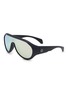 Main View - Click To Enlarge - MONCLER EYEWEAR - Sport Injected Frame Oval Sunglasses