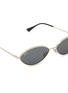 Detail View - Click To Enlarge - RAY-BAN - Metal Oval Unisex Sunglasses