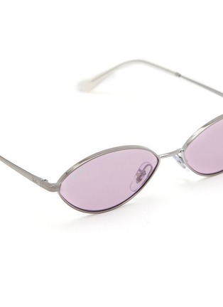 Detail View - Click To Enlarge - RAY-BAN - Metal Oval Unisex Sunglasses
