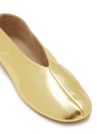 Detail View - Click To Enlarge - THE ROW - Stella Laminated Leather Ballerina Flats