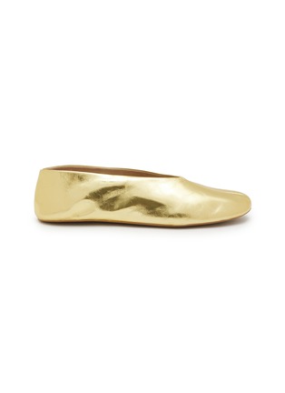 Main View - Click To Enlarge - THE ROW - Stella Laminated Leather Ballerina Flats