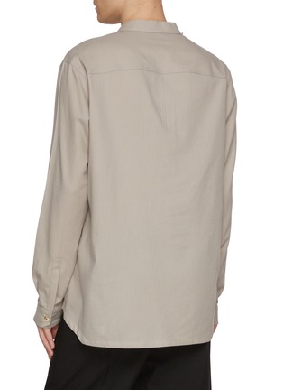 Back View - Click To Enlarge - RICK OWENS  - Flannel Island Cotton Wool Shirt