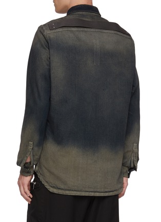 Back View - Click To Enlarge - RICK OWENS  - Fogpocket Degrade Denim Outer Shirt