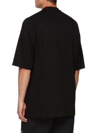 Back View - Click To Enlarge - RICK OWENS  - Studded Jumbo Cotton T-Shirt