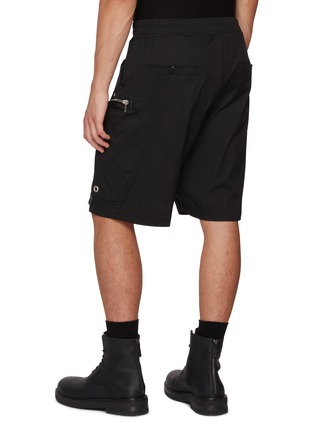 Back View - Click To Enlarge - RICK OWENS  - Bela Drawstring Zippered Shorts