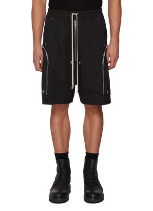 Main View - Click To Enlarge - RICK OWENS  - Bela Drawstring Zippered Shorts
