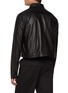 Back View - Click To Enlarge - RICK OWENS  - Alice Brad Cropped Leather Jacket