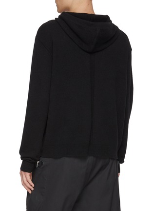 Back View - Click To Enlarge - RICK OWENS  - Extra Long Drawstring Hoodie