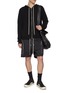 Figure View - Click To Enlarge - RICK OWENS  - Extra Long Drawstring Hoodie