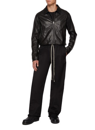 Figure View - Click To Enlarge - RICK OWENS  - Dietrich Drawstring Straigh Leg Pants