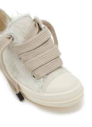 Detail View - Click To Enlarge - RICK OWENS  - Jumbolace Calf Hair Women's Low Top Sneakers