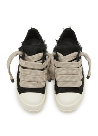 Detail View - Click To Enlarge - RICK OWENS  - Jumbolace Calf Hair Women's Low Top Sneakers