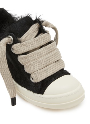 Detail View - Click To Enlarge - RICK OWENS  - Jumbolace Calf Hair Women's Low Top Sneakers