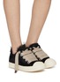 Figure View - Click To Enlarge - RICK OWENS  - Jumbolace Calf Hair Women's Low Top Sneakers