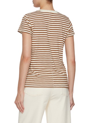 Back View - Click To Enlarge - RAG & BONE - The Slub Stripe Cotton T-shirt