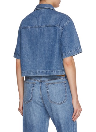 Back View - Click To Enlarge - RAG & BONE - Stevie Featherweight Medium Wash Denim Shirt