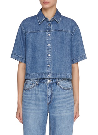 Main View - Click To Enlarge - RAG & BONE - Stevie Featherweight Medium Wash Denim Shirt