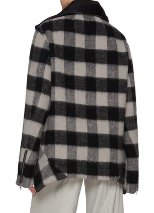 Back View - Click To Enlarge - RICK OWENS  - Plaid Wool Explorer Jacket