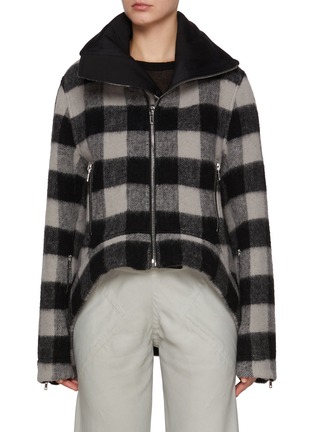 Main View - Click To Enlarge - RICK OWENS  - Plaid Wool Explorer Jacket