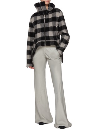 Figure View - Click To Enlarge - RICK OWENS  - Plaid Wool Explorer Jacket