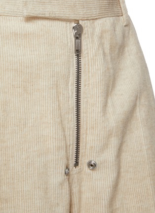  - RICK OWENS  - Bela Wide Leg Cotton Linen Corduroy Pants