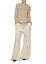 Figure View - Click To Enlarge - RICK OWENS  - Bela Wide Leg Cotton Linen Corduroy Pants