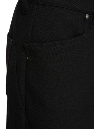 - RICK OWENS  - Slivered Wool Drill Skirt