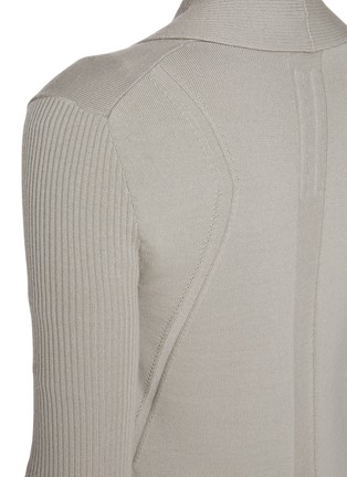  - RICK OWENS  - Open Front Ribbed Knit Naska Cardigan
