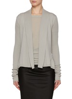 RICK OWENS | Open Front Ribbed Knit Naska Cardigan | Women | Lane