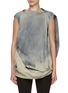 Main View - Click To Enlarge - RICK OWENS  - Stone Washed Bubble Cotton Denim Top