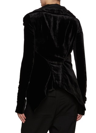 Back View - Click To Enlarge - RICK OWENS  - Naska Velvet Zip Up Jacket