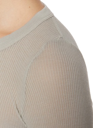  - RICK OWENS  - Ribbed Jersey Long-Sleeve Tee