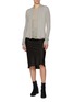 Figure View - Click To Enlarge - RICK OWENS  - Ribbed Jersey Long-Sleeve Tee