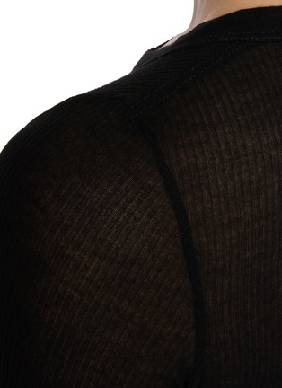  - RICK OWENS  - Ribbed Jersey Long-Sleeve Tee