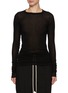 Main View - Click To Enlarge - RICK OWENS  - Ribbed Jersey Long-Sleeve Tee