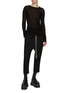 Figure View - Click To Enlarge - RICK OWENS  - Ribbed Jersey Long-Sleeve Tee