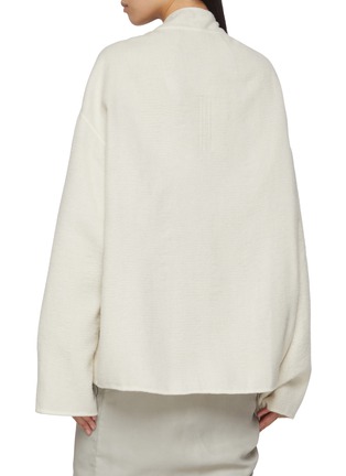 Back View - Click To Enlarge - RICK OWENS  - Collarless Island Camel Hair Wool Jacket
