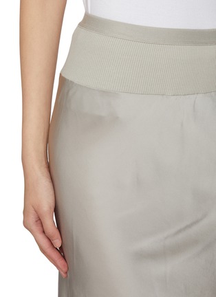  - RICK OWENS  - Bias Cut Satin Mini Skirt