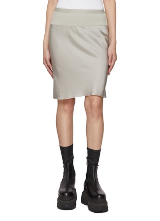 Main View - Click To Enlarge - RICK OWENS  - Bias Cut Satin Mini Skirt