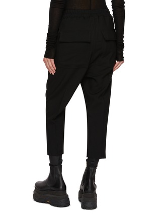 Back View - Click To Enlarge - RICK OWENS  - Drawstring Wool Twill Astaire Pants