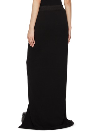 Back View - Click To Enlarge - RICK OWENS DRKSHDW - Slit Front Cotton Pillar Skirt