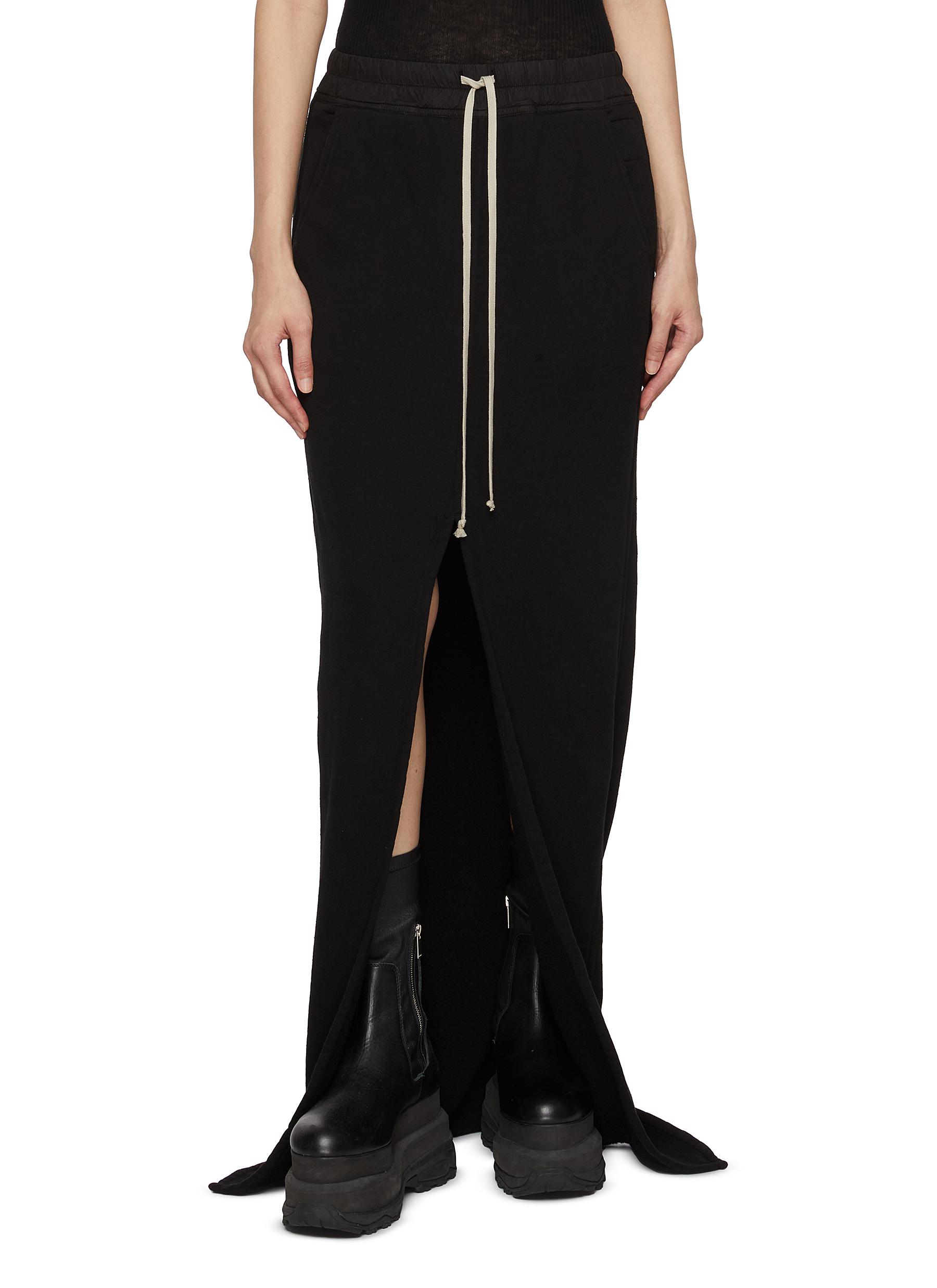 RICK OWENS DRKSHDW | Slit Front Cotton Pillar Skirt | Women | Lane