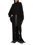 Figure View - Click To Enlarge - RICK OWENS DRKSHDW - Slit Front Cotton Pillar Skirt