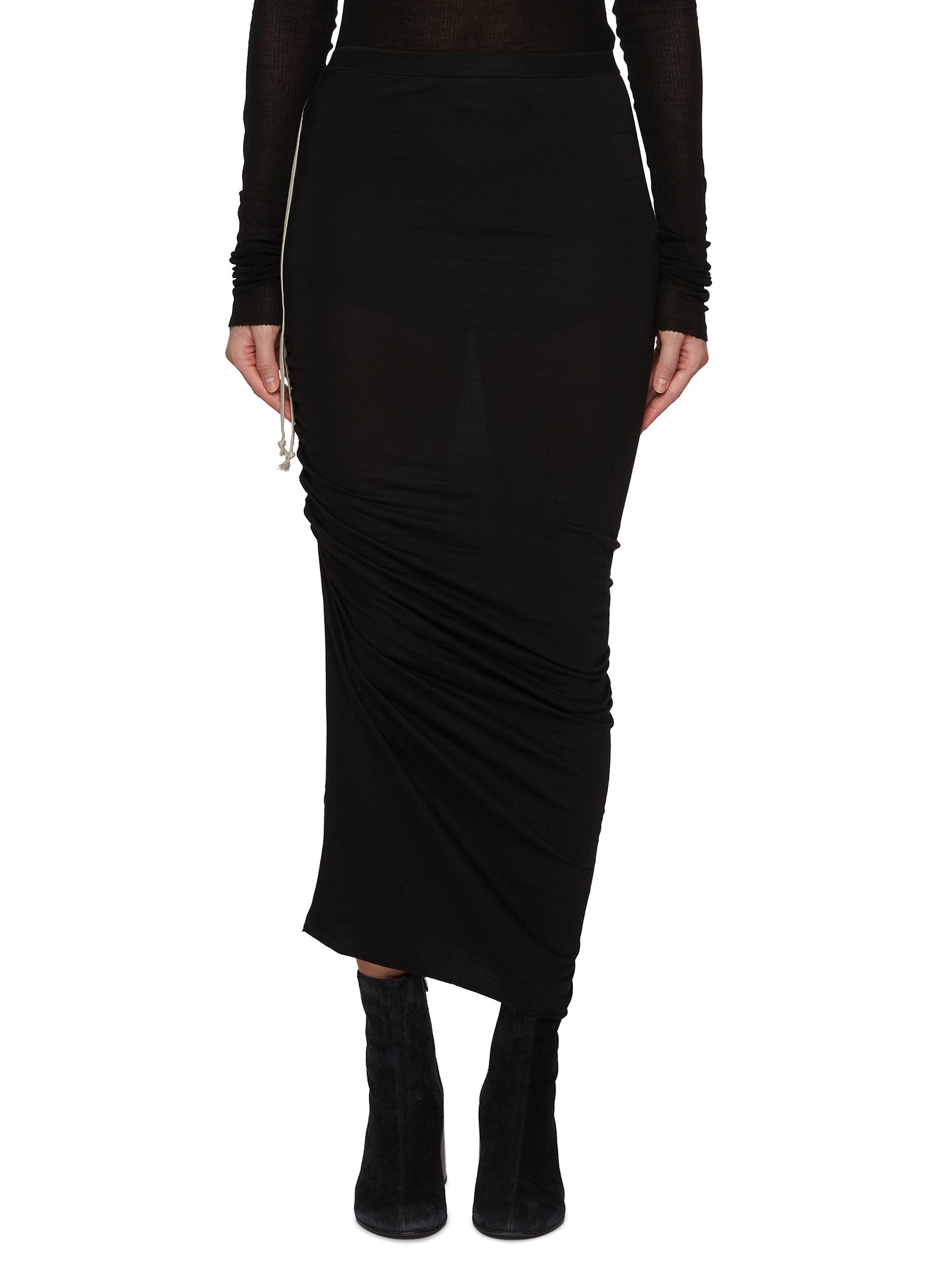 スカート EDFU SKIRT RICK OWENS DRKSHDW | Edfu Asymmetrical Drawstring Cotton